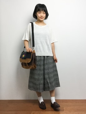 「SUPER HAKKA（スーパーハッカ）のアイテム（パンツ）」を使った、372☺︎さん（レディース・154cm）の夏コーディネート