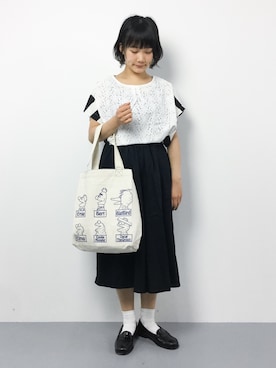 「One deux boo（ワンドゥーブー）のアイテム（バッグ）」を使った、372☺︎さん（レディース・154cm）の夏コーディネート
