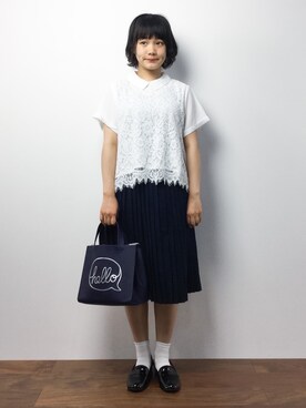 「Lulud（ルルド）のアイテム」を使った、372☺︎さん（レディース・154cm）の夏コーディネート