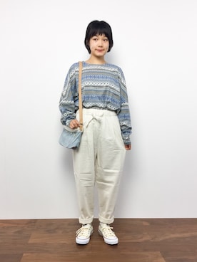 「chapter world（チャプターワールド）のアイテム（バッグ）」を使った、372☺︎さん（レディース・154cm）の秋コーディネート