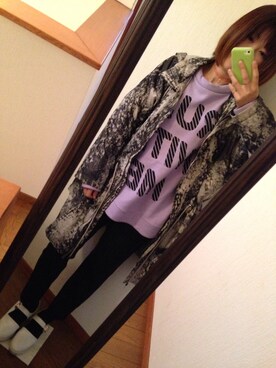 「MONKI（モンキ）のアイテム（その他アウター）」を使った、かたじゅんさん（レディース・161cm）の春コーディネート