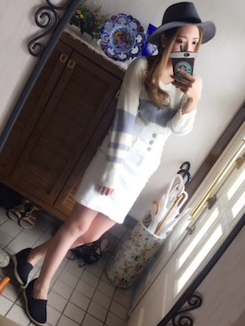 「Dosch（ドスチ）のアイテム（帽子）」を使った、やんす。さん（レディース・158cm）の夏コーディネート