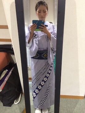 「handmade」｜「アイテム（浴衣）」を使った、mik☆さん（レディース・155cm）の秋コーディネート