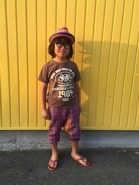 ◡̈*✧Rikky◡̈⃝☆*ﾟさん（キッズ・133cm）の夏コーディネート