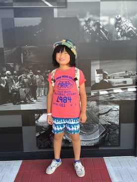 ◡̈*✧Rikky◡̈⃝☆*ﾟさん（キッズ・133cm）の夏コーディネート