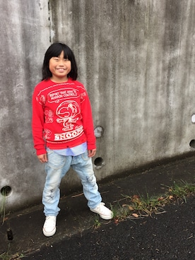 ◡̈*✧Rikky◡̈⃝☆*ﾟさん（キッズ・135cm）の秋コーディネート