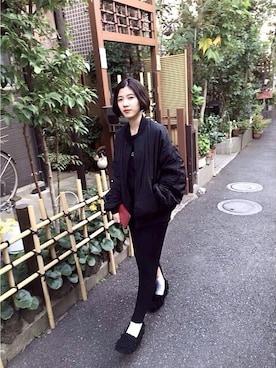 「i（アイ）のアイテム（ジャケット/アウター）」を使った、mayuさん（レディース・158cm）の秋コーディネート