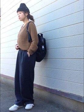 「ELNEST（エルネスト）のアイテム」を使った、masunさん（レディース・153cm）の冬コーディネート