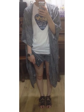 「shorts」｜「アイテム（その他アウター）」を使った、ㅇ ㅏ롱롱さん（レディース・160cm）の夏コーディネート