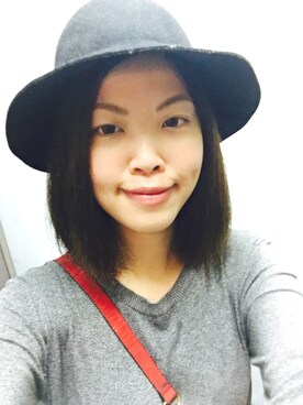 「MONKI（モンキ）のアイテム（帽子）」を使った、Fion さん（レディース・165cm）の冬コーディネート