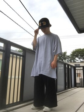 「MALAIKA（マライカ）のアイテム（パンツ）」を使った、かくさん（メンズ・159cm）の夏コーディネート