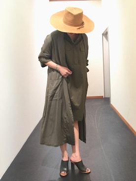 「アダムエロペ」｜「アイテム（ワンピース/ドレス）」を使った、Masumi Yamadaさん（レディース・164cm）の春コーディネート