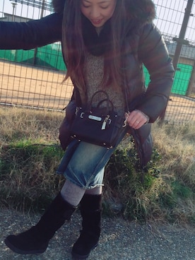 「ユニクロニット」｜Rinto×Kaito×Miri×Umiさん（レディース・152cm）の冬コーディネート