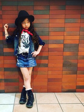 「ROLLERS（ローラーズ）のアイテム」を使った、a_coco_aさん（キッズ・123cm）の春コーディネート