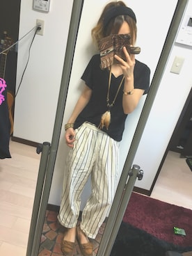 「OZOC（オゾック）のアイテム（財布/小物）」を使った、wakapiさん（レディース・153cm）の夏コーディネート