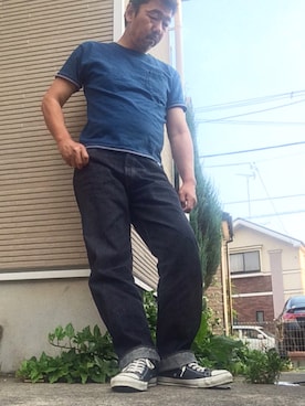 「Buzz Rickson's（バズリクソンズ）のアイテム（デニムパンツ）」を使った、takosu7さん（メンズ・170cm）の夏コーディネート