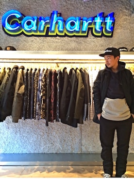 「Carhartt（カーハート）のアイテム（トレンチコート）」を使った、hayatoさん（メンズ・165cm）の秋コーディネート
