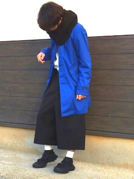 「HYKE」｜「アイテム（ステンカラーコート）」を使った、oさん（メンズ・173cm）の秋コーディネート