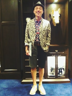 「grenson」｜HOTELVさん（メンズ・174cm）の夏コーディネート