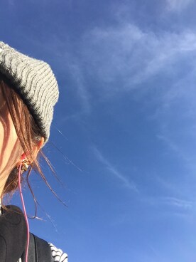 「青空」｜「アイテム（帽子）」を使った、AYUMIさん（レディース・156cm）の秋コーディネート