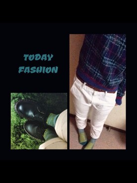 「Dr. Martens（ドクターマーチン）のDr.Martens (ドクターマーチン)/1461 3EYE GIBSON SHOES（その他シューズ）」を使った、まなみにーさん（レディース・163cm）の冬コーディネート