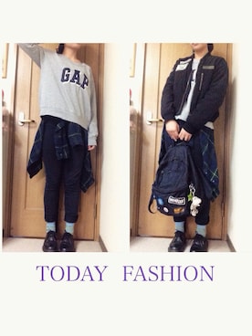 「Dr. Martens（ドクターマーチン）のDr.Martens (ドクターマーチン)/1461 3EYE GIBSON SHOES（その他シューズ）」を使った、まなみにーさん（レディース・163cm）の冬コーディネート