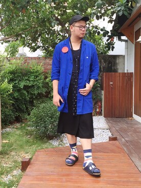 「oddpears」｜陳騷さん（メンズ・187cm）の秋コーディネート