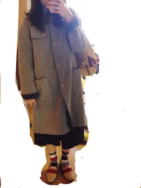 「KBF（ケイビーエフ）のアイテム（ジャケット/アウター）」を使った、のりこさん（メンズ・158cm）の冬コーディネート
