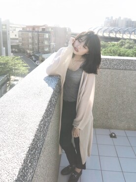 「AAのアイテム（ジャケット/アウター）」を使った、Yi-Yunさん（レディース・163cm）の秋コーディネート