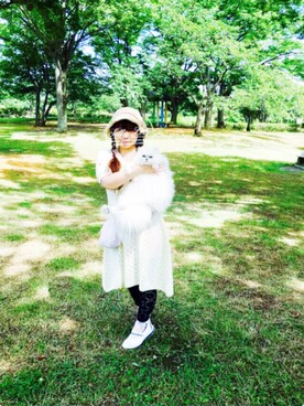 「お散歩」｜「アイテム（その他）」を使った、miromariさん（レディース・150cm）の夏コーディネート