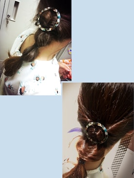 「くるりんぱヘアー」｜*naaa*さん（レディース・156cm）の夏コーディネート