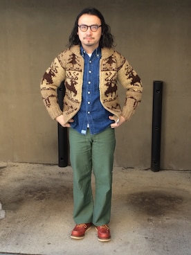 「レッドウィング」｜「アイテム（その他アウター）」を使った、UーTARさん（メンズ・170cm）の冬コーディネート