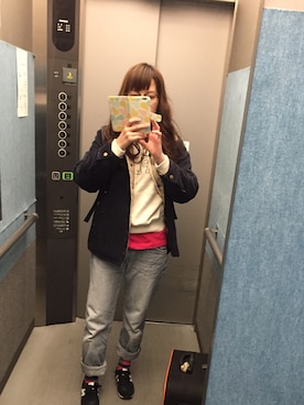 「フード」｜aya.さん（レディース・153cm）の冬コーディネート