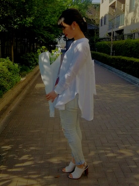 「Blank NYC（-）のアイテム」を使った、hachicoさん（レディース・164cm）の春コーディネート