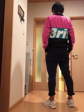 「トレーニング」｜「アイテム（ジャケット/アウター）」を使った、max190さん（メンズ・170cm）の秋コーディネート