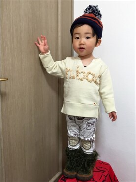 「BOOFOOWOO」｜JOE COOLさん（キッズ・90cm）の冬コーディネート