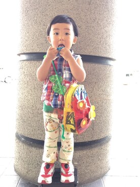 「BOOFOOWOO」｜JOE COOLさん（キッズ・90cm）の夏コーディネート