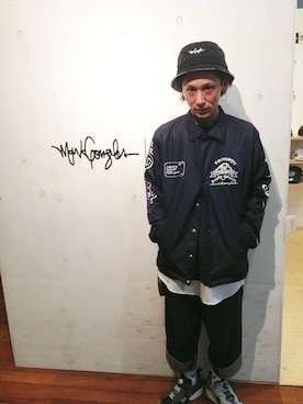 「NEW ERA（ニューエラ）のアイテム（その他アウター）」を使った、YUKIYA UENOさん（メンズ・169cm）の夏コーディネート