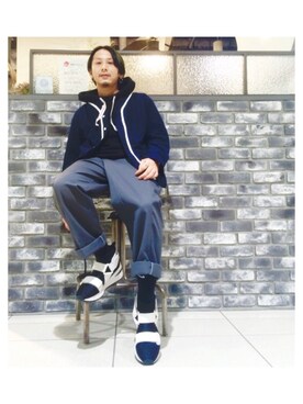 YUKIYA UENOさんの（Onitsuka Tiger × ANDREA POMPILIO | オニツカタイガーアンドレアポンピリオ）を使ったコーディネート