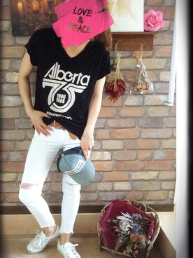 「CONVERSE（コンバース）のCONVERSE コンバース ジャック パーセル / JACK PURCEL（スニーカー）」を使った、Hi_kaさん（レディース・160cm）の夏コーディネート