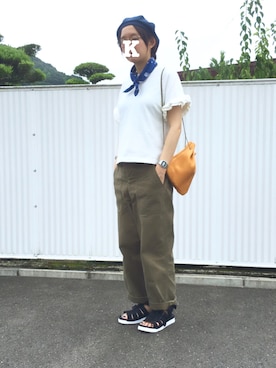 「ひまわり」｜「アイテム（その他）」を使った、kimichan93さん（レディース・161cm）の夏コーディネート