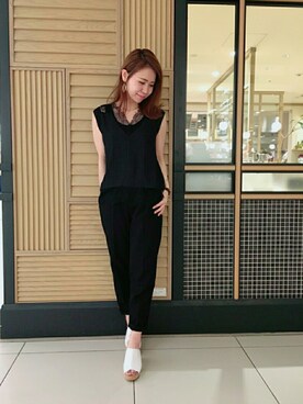 「black」｜中やんさん（レディース・156cm）の夏コーディネート