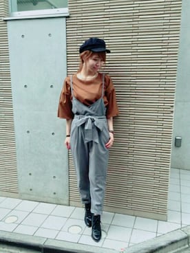 「ウエストリボン」｜中やんさん（レディース・156cm）の秋コーディネート
