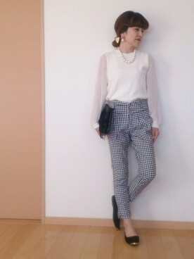 「one way（ワンウェイ）のアイテム（シューズ）」を使った、RinRinさん（レディース・155cm）の春コーディネート