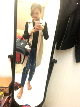 「AIR SPACE（エアースペース）のアイテム（ジャケット/アウター）」を使った、Sun Nyさん（レディース・160cm）の春コーディネート