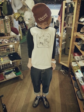 「fuct（ファクト）のアイテム」を使った、いけだめぐみさん（レディース・155cm）の秋コーディネート