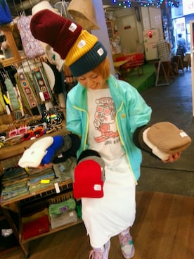 「TWITSのアイテム」を使った、いけだめぐみさん（レディース・155cm）の秋コーディネート