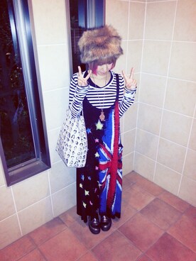 「ロシア帽」｜いけだめぐみさん（レディース・155cm）の秋コーディネート