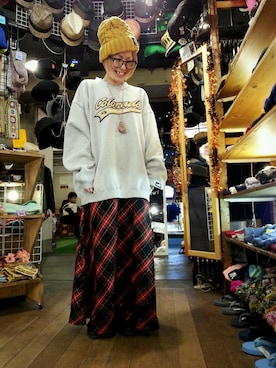 「TWITSのアイテム」を使った、いけだめぐみさん（レディース・155cm）の秋コーディネート