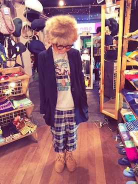 「ロシア帽」｜いけだめぐみさん（レディース・155cm）の秋コーディネート